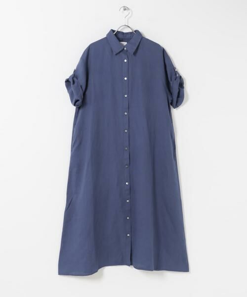 URBAN RESEARCH DOORS / アーバンリサーチ ドアーズ ワンピース | リネン半袖シャツワンピース | 詳細8