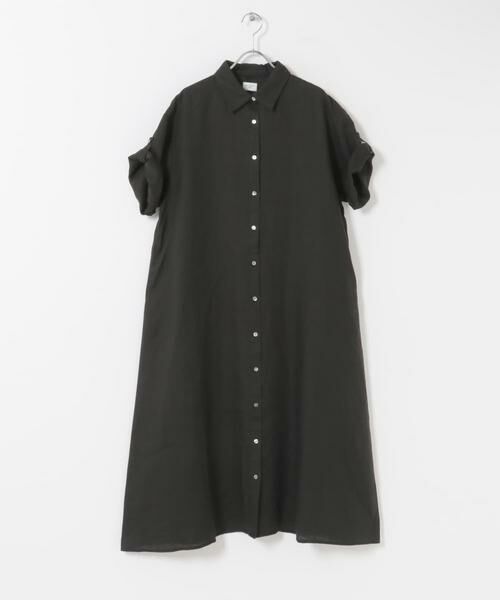 URBAN RESEARCH DOORS / アーバンリサーチ ドアーズ ワンピース | リネン半袖シャツワンピース | 詳細17