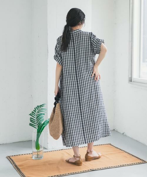 URBAN RESEARCH DOORS / アーバンリサーチ ドアーズ ワンピース | リネン半袖シャツワンピース | 詳細23