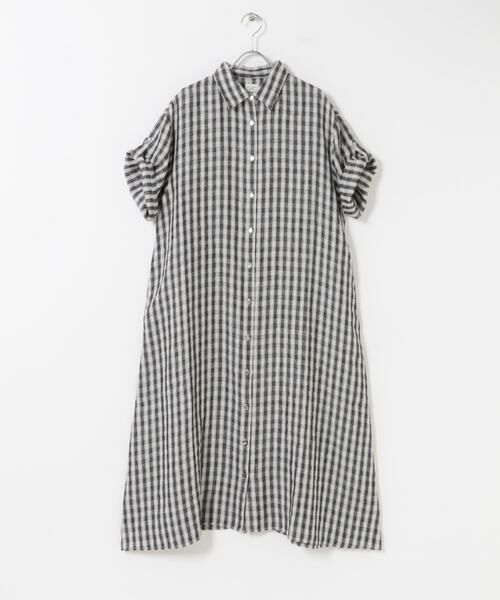 URBAN RESEARCH DOORS / アーバンリサーチ ドアーズ ワンピース | リネン半袖シャツワンピース | 詳細26