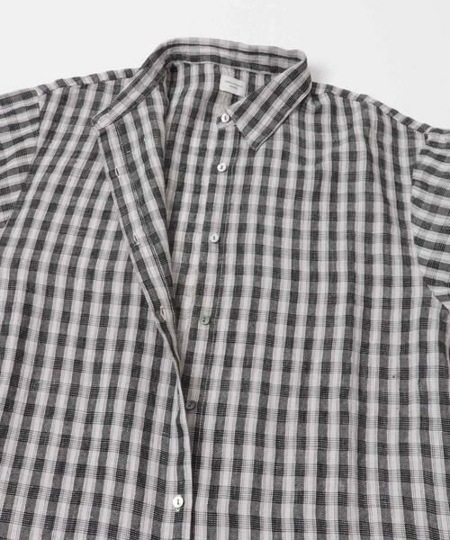 URBAN RESEARCH DOORS / アーバンリサーチ ドアーズ ワンピース | リネン半袖シャツワンピース | 詳細27