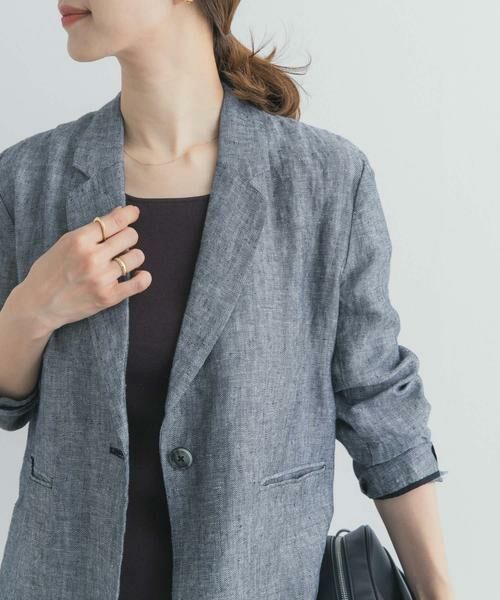URBAN RESEARCH DOORS / アーバンリサーチ ドアーズ その他アウター | ヘリンボーンリネンジャケット | 詳細1
