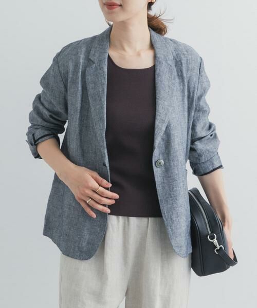URBAN RESEARCH DOORS / アーバンリサーチ ドアーズ その他アウター | ヘリンボーンリネンジャケット | 詳細2