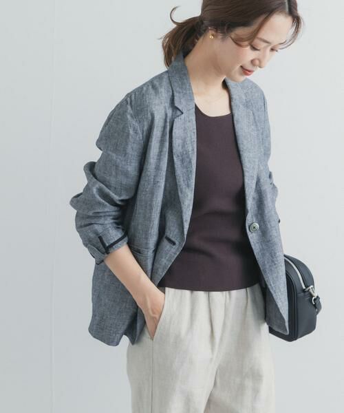 URBAN RESEARCH DOORS / アーバンリサーチ ドアーズ その他アウター | ヘリンボーンリネンジャケット | 詳細4