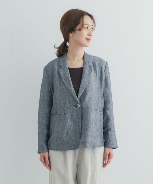 URBAN RESEARCH DOORS / アーバンリサーチ ドアーズ その他アウター | ヘリンボーンリネンジャケット | 詳細8