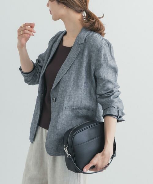 URBAN RESEARCH DOORS / アーバンリサーチ ドアーズ その他アウター | ヘリンボーンリネンジャケット（グレー系その他）