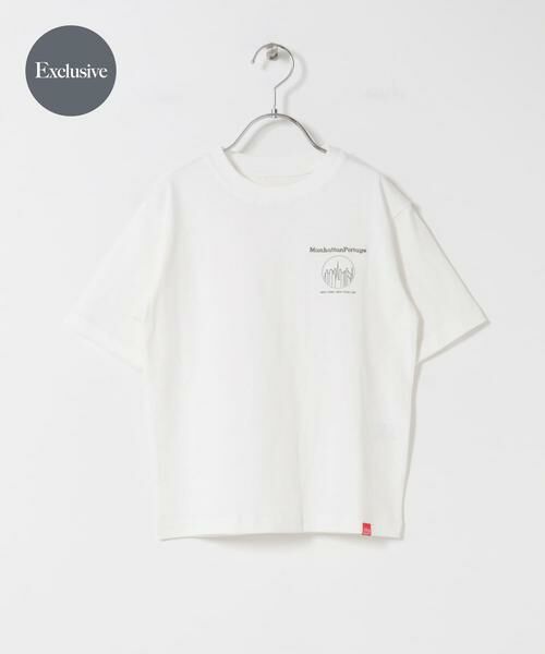 URBAN RESEARCH DOORS / アーバンリサーチ ドアーズ トップス | 『親子リンク』『別注』MANHATTAN PORTAGE×DOORS　1ptプリントTシャツ(KIDS)（オフホワイト）
