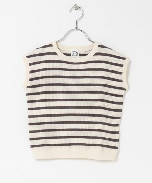 URBAN RESEARCH DOORS / アーバンリサーチ ドアーズ トップス | 『150サイズあり』変形ワッフルノースリーブプルオーバー(KIDS)(グレー系その他)