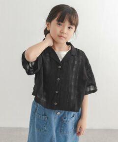 URBAN RESEARCH DOORS / アーバンリサーチ ドアーズ トップス | シアーチェックオープンカラーシャツ(KIDS)