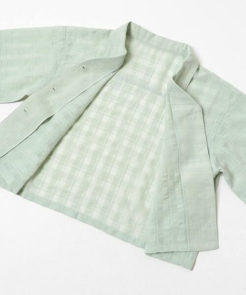 URBAN RESEARCH DOORS / アーバンリサーチ ドアーズ トップス | 『150サイズ』シアーチェックオープンカラーシャツ(KIDS) | 詳細9
