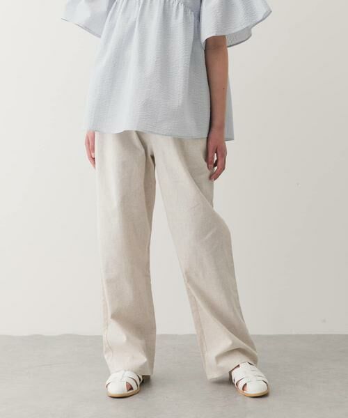 URBAN RESEARCH DOORS / アーバンリサーチ ドアーズ パンツ | 『150サイズ』コットンリネンイージーパンツ(KIDS)（ホワイト系その他）