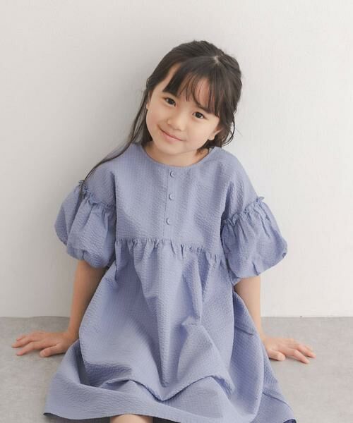 URBAN RESEARCH DOORS / アーバンリサーチ ドアーズ ワンピース | サッカー2WAYワンピース(KIDS)（ライトブルー）