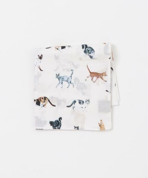 URBAN RESEARCH DOORS / アーバンリサーチ ドアーズ ハンカチ | CINQ　CINQハンカチ ネコ | 詳細1
