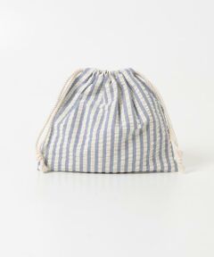 URBAN RESEARCH DOORS / アーバンリサーチ ドアーズ ポーチ | CINQ　ライトブルーストライプ 巾着S