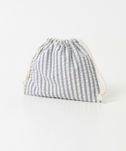 URBAN RESEARCH DOORS / アーバンリサーチ ドアーズ ポーチ | CINQ　ライトブルーストライプ 巾着S | 詳細2