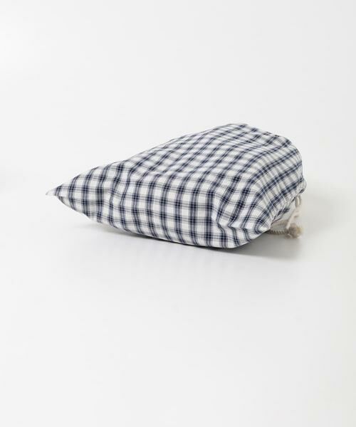 URBAN RESEARCH DOORS / アーバンリサーチ ドアーズ ポーチ | CINQ　ネイビーチェック 巾着L | 詳細3