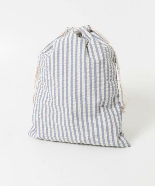 URBAN RESEARCH DOORS / アーバンリサーチ ドアーズ ポーチ | CINQ　ライトブルーストライプ 巾着L | 詳細2