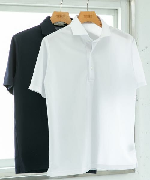 URBAN RESEARCH DOORS / アーバンリサーチ ドアーズ シャツ・ブラウス | LIFE STYLE TAILOR　トリコットセミワイド半袖プルオーバー無地（ホワイト）