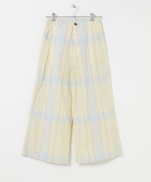 URBAN RESEARCH DOORS / アーバンリサーチ ドアーズ その他パンツ | MEYAME　CHECK SIDE LINE WIDE PANTS | 詳細1
