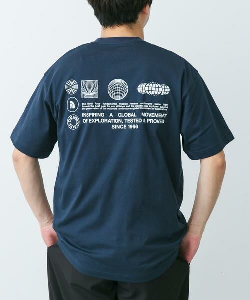 URBAN RESEARCH DOORS / アーバンリサーチ ドアーズ Tシャツ | THE NORTH FACE　SHORT-SLEEVE FD GLOBEGRID T-SHIRTS（ネイビー）