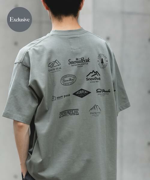 URBAN RESEARCH DOORS / アーバンリサーチ ドアーズ Tシャツ | 『別注』Snow Peak Apparel×DOORS PROTOARCHIVEPRINT T-SHIRTS(カーキ)
