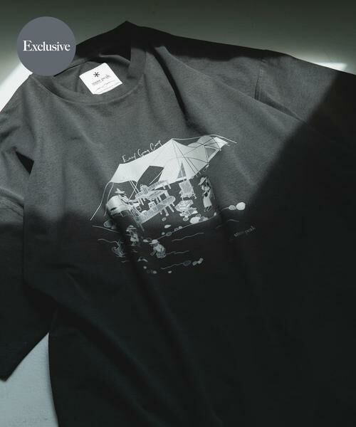 URBAN RESEARCH DOORS / アーバンリサーチ ドアーズ Tシャツ | 『別注』Snow Peak Apparel×DOORS WA/AC FAMILY CAMP T-SHIRTS(チャコールグレー)