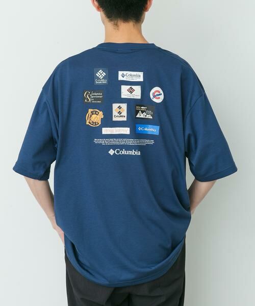 URBAN RESEARCH DOORS / アーバンリサーチ ドアーズ Tシャツ | Columbia　スタックブルックグラフィック ショートスリーブTシャツ（ネイビー）