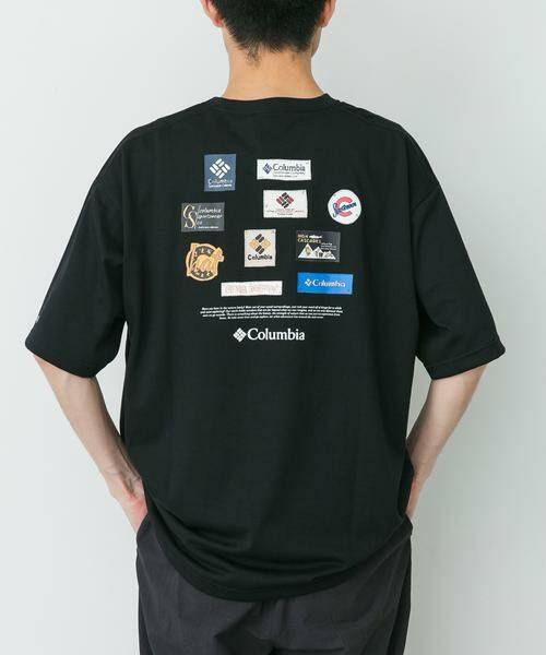 URBAN RESEARCH DOORS / アーバンリサーチ ドアーズ Tシャツ | Columbia　スタックブルックグラフィック ショートスリーブTシャツ（ブラック）