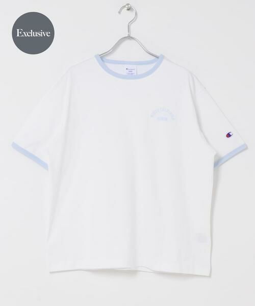 URBAN RESEARCH DOORS / アーバンリサーチ ドアーズ Tシャツ | 『別注』CHAMPION×DOORS　RINGER T-SHIRTS（ホワイト）