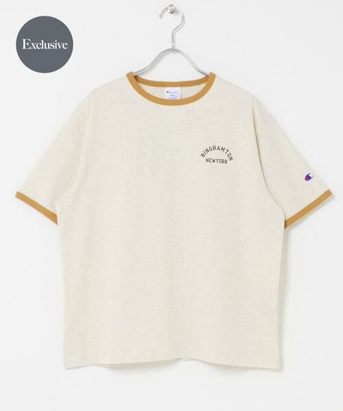 URBAN RESEARCH DOORS / アーバンリサーチ ドアーズ Tシャツ | 『別注』CHAMPION×DOORS　RINGER T-SHIRTS（オートミール）