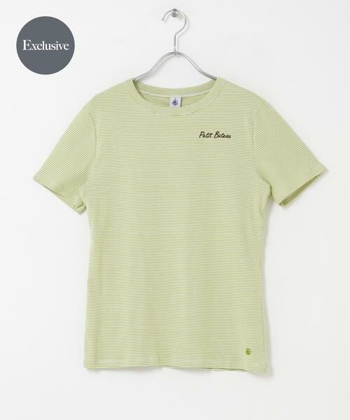 URBAN RESEARCH DOORS / アーバンリサーチ ドアーズ Tシャツ | 『別注』PETIT BATEAU×DOORS　EMBROIDERYT-SHIRTSCUST（カーキ）