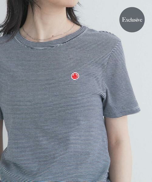 URBAN RESEARCH DOORS / アーバンリサーチ ドアーズ Tシャツ | 『別注』PETIT BATEAU×DOORS　EMBROIDERYT-SHIRTS ST（ブルー系その他）