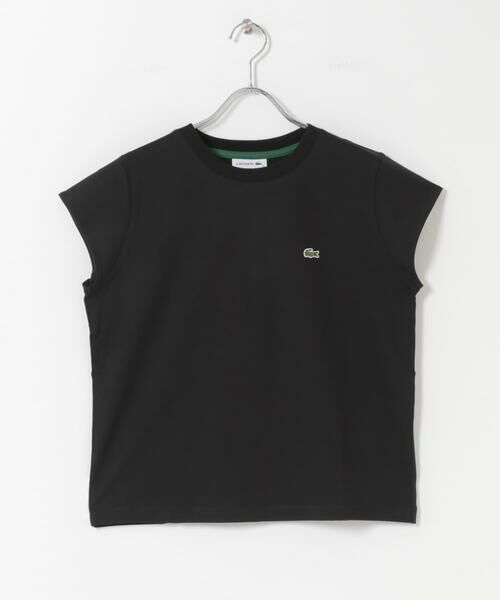 URBAN RESEARCH DOORS / アーバンリサーチ ドアーズ Tシャツ | LACOSTE　キャップスリーブTシャツ（ブラック系その他）
