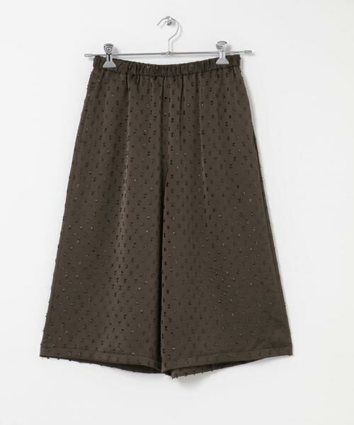 URBAN RESEARCH DOORS / アーバンリサーチ ドアーズ ショート・ハーフ・半端丈パンツ | mizuiro-ind　SATIN JQ CULOTTE PANTS（ブラウン）