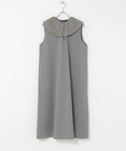 URBAN RESEARCH DOORS / アーバンリサーチ ドアーズ ワンピース | mizuiro-ind　PLEATS COLLOR NO-SLEEVE ONE-PIECE | 詳細7