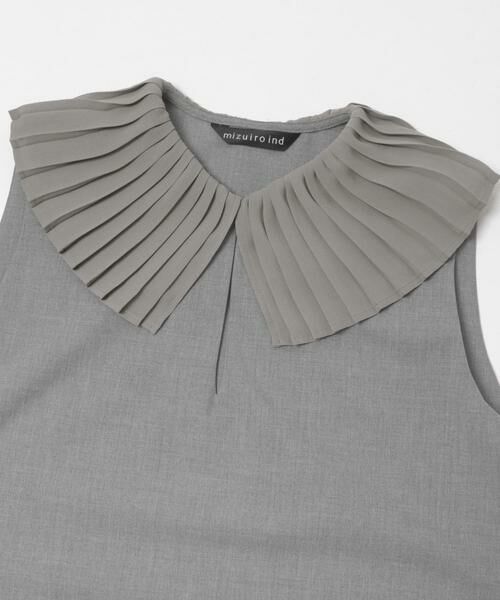 URBAN RESEARCH DOORS / アーバンリサーチ ドアーズ ワンピース | mizuiro-ind　PLEATS COLLOR NO-SLEEVE ONE-PIECE | 詳細8
