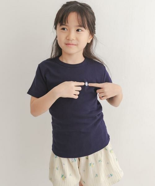 URBAN RESEARCH DOORS / アーバンリサーチ ドアーズ Tシャツ | 『別注』PETIT BATEAU×DOORS　刺繍ロゴTシャツ | 詳細4