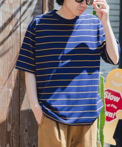URBAN RESEARCH DOORS / アーバンリサーチ ドアーズ Tシャツ | FORK&SPOON　PEカノコボーダーショートスリーブTシャツ