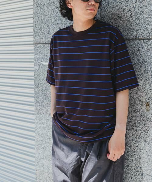 URBAN RESEARCH DOORS / アーバンリサーチ ドアーズ Tシャツ | FORK&SPOON PEカノコボーダーショートスリーブTシャツ(ブラウン系その他)