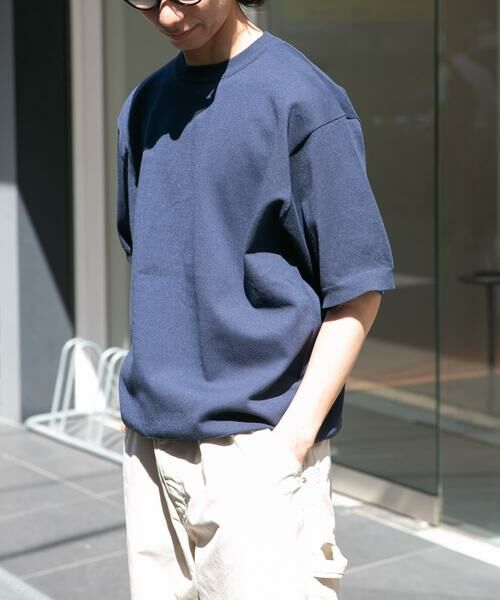 URBAN RESEARCH DOORS / アーバンリサーチ ドアーズ ニット・セーター | FORK&SPOON　クルーネックニットTシャツ | 詳細3