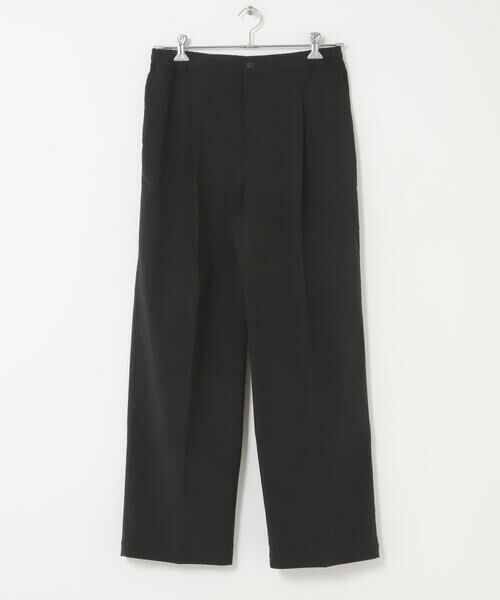 URBAN RESEARCH DOORS / アーバンリサーチ ドアーズ その他パンツ | FORK&SPOON スーパーストレッチワンタックトラウザー(ブラック)