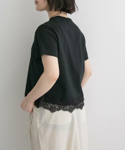 URBAN RESEARCH DOORS / アーバンリサーチ ドアーズ Tシャツ | FORK&SPOON　ヘムレースダメージTシャツ | 詳細5