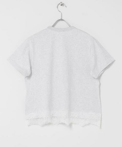 URBAN RESEARCH DOORS / アーバンリサーチ ドアーズ Tシャツ | FORK&SPOON　ヘムレースダメージTシャツ | 詳細4