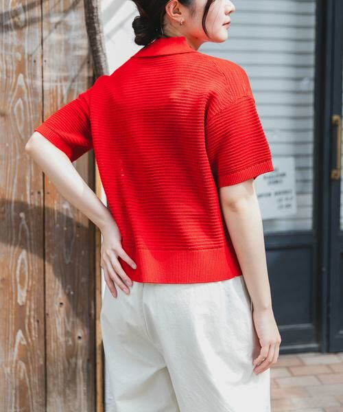 URBAN RESEARCH DOORS / アーバンリサーチ ドアーズ ポロシャツ | FORK&SPOON 透かし編みニットポロ | 詳細1