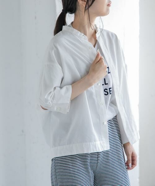 URBAN RESEARCH DOORS / アーバンリサーチ ドアーズ シャツ・ブラウス | 『一部WEB限定カラー』FORK&SPOON　ギボシコクーンショートスリーブシャツ | 詳細13