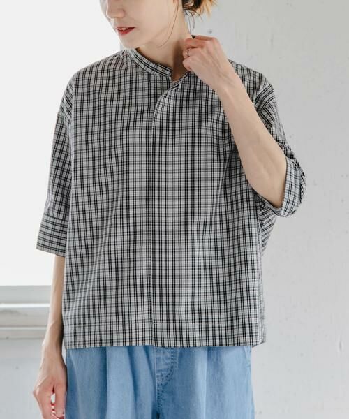 URBAN RESEARCH DOORS / アーバンリサーチ ドアーズ シャツ・ブラウス | 『一部WEB限定カラー』FORK&SPOON ギボシコクーンショートスリーブシャツ | 詳細24