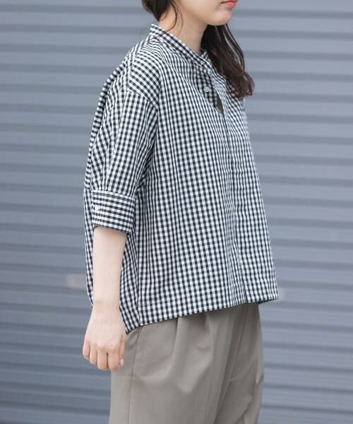 URBAN RESEARCH DOORS / アーバンリサーチ ドアーズ シャツ・ブラウス | 『一部WEB限定カラー』FORK&SPOON　ギボシコクーンショートスリーブシャツ | 詳細25