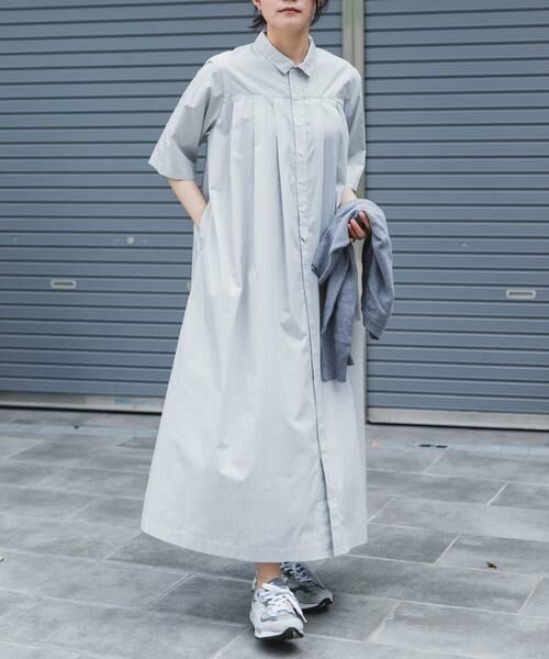 URBAN RESEARCH DOORS / アーバンリサーチ ドアーズ ワンピース | FORK&SPOON　タックシャツワンピース | 詳細2