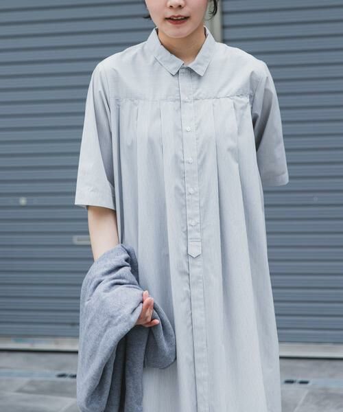 URBAN RESEARCH DOORS / アーバンリサーチ ドアーズ ワンピース | FORK&SPOON　タックシャツワンピース | 詳細5