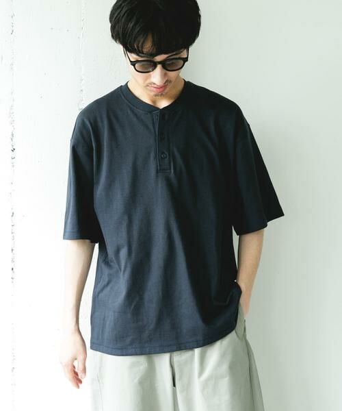 URBAN RESEARCH DOORS / アーバンリサーチ ドアーズ Tシャツ | TOMPKINS ヘンリーネック ショートスリーブ Tシャツ | 詳細1